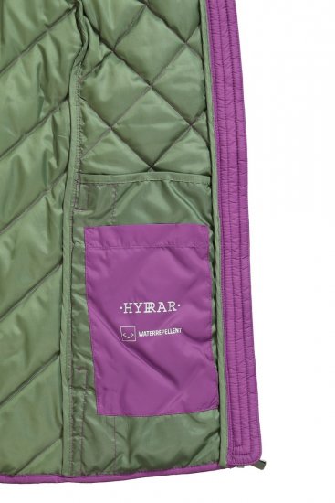 Ulla Popken 840047 Waterafstotend gewatteerd vest Lila - Bodywarmers - 
