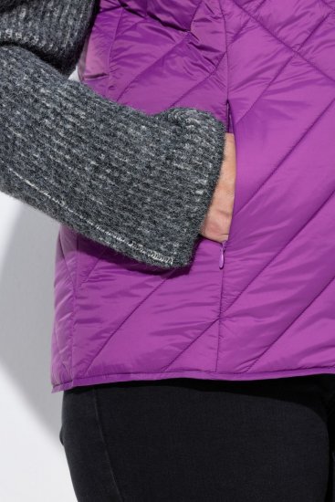 Ulla Popken 840047 Waterafstotend gewatteerd vest Lila - Bodywarmers - 