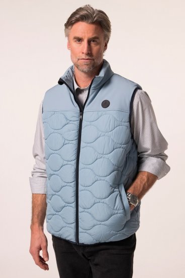 Boston Park 099 Bodywarmer gewatteerd met synthetisch dons Lichtblauw - Jassen - Grote Maten Herenjassen