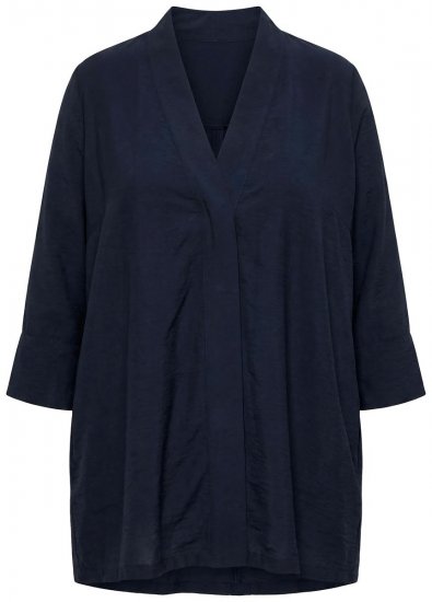 Ulla Popken 840210 Vest Donkerblauw - Vesten - Vesten in grote maten voor dames