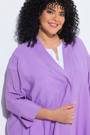 Ulla Popken 840210 Vest Lila - Vesten - Vesten in grote maten voor dames