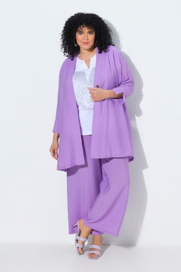 Ulla Popken 840210 Vest Lila - Vesten - Vesten in grote maten voor dames