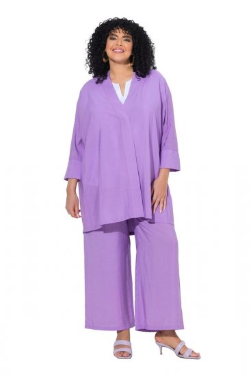 Ulla Popken 840210 Vest Lila - Vesten - Vesten in grote maten voor dames