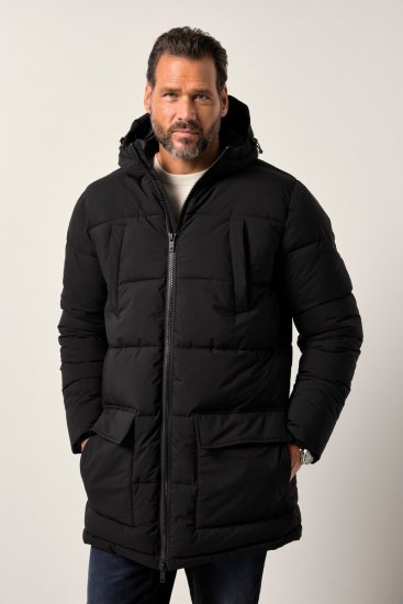 JP1880 840380 Parka met gewatteerde voering Zwart - Jassen - Grote Maten Herenjassen
