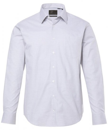 JP1880 Business Shirt Long Sleeve Two-Tone Grey - Overhemden - Overhemden Grote Maten Heren
