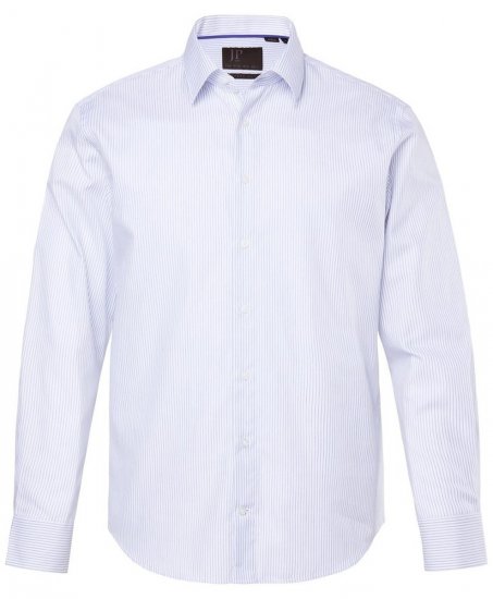 JP1880 Business Shirt Long Sleeve Striped Snow White - Overhemden - Overhemden Grote Maten Heren