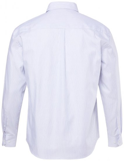 JP1880 Business Shirt Long Sleeve Striped Snow White - Overhemden - Overhemden Grote Maten Heren