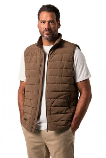 JP1880 840619 Licht gewatteerde bodywarmer Grijsbruin - Jassen - Grote Maten Herenjassen