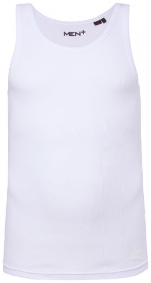 Men+ 620 Geribde tanktop Wit - T-shirts - Grote Maten T-shirts Heren