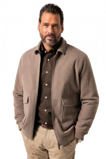 JP1880 Blouson Jacket Lightweight and Warm Brown - Jassen - Grote Maten Herenjassen