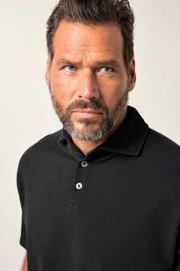 JP1880 Polo Shirt Pique Vintage Black - Polo shirts - Grote Maten Poloshirts Heren