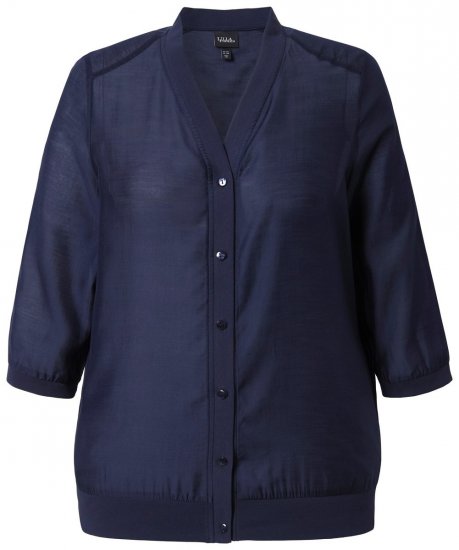 Ulla Popken 841127 Blouse Donkerblauw - Blouses - Grote maten blouses voor elke dag