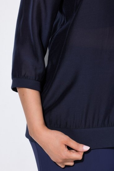 Ulla Popken 841127 Blouse Donkerblauw - Blouses - Grote maten blouses voor elke dag