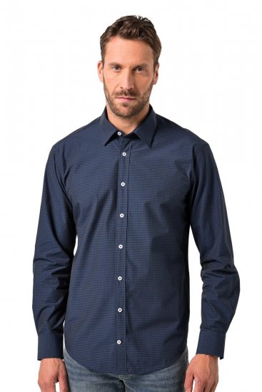 JP1880 Shirt Long Sleeve Kent Collar Navy - Overhemden - Overhemden Grote Maten Heren