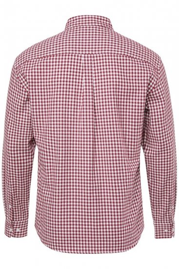 JP1880 Checked Flannel Shirt Long Sleeve Light Red - Overhemden - Overhemden Grote Maten Heren