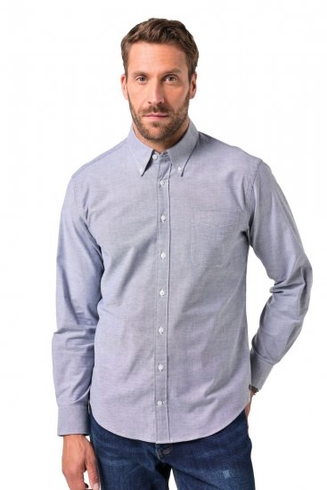 JP1880 Oxford Shirt Long Sleeve Denim Blue - Overhemden - Overhemden Grote Maten Heren