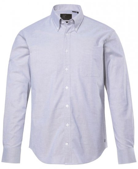 JP1880 Oxford Shirt Flexnamic Long Sleeve Grey - Overhemden - Overhemden Grote Maten Heren