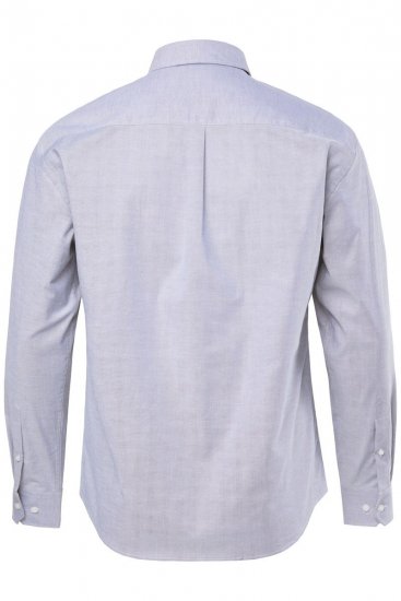 JP1880 Oxford Shirt Flexnamic Long Sleeve Grey - Overhemden - Overhemden Grote Maten Heren