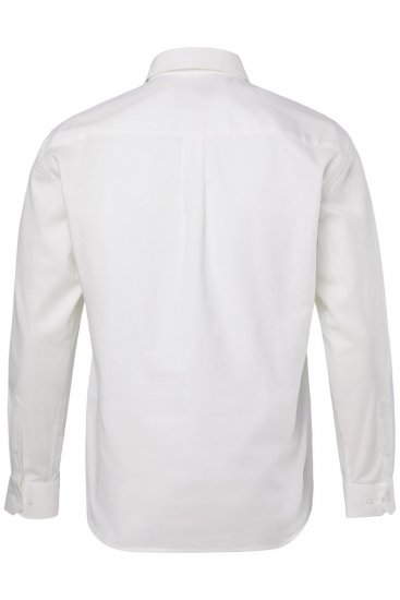 JP1880 Oxford Shirt Flexnamic Long Sleeve Snow White - Overhemden - Overhemden Grote Maten Heren