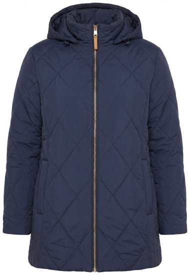 Ulla Popken 841360 Gewatteerd jack Donkerblauw - Jassen - Damesjassen in grote maten