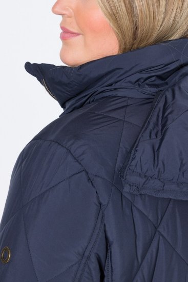 Ulla Popken 841360 Gewatteerd jack Donkerblauw - Jassen - Damesjassen in grote maten
