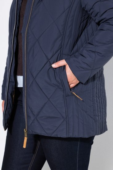 Ulla Popken 841360 Gewatteerd jack Donkerblauw - Jassen - Damesjassen in grote maten
