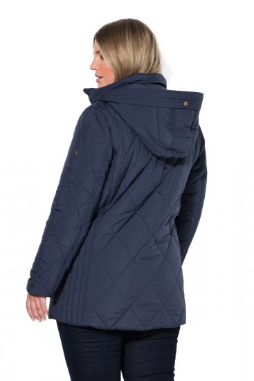 Ulla Popken 841360 Gewatteerd jack Donkerblauw - Jassen - Damesjassen in grote maten