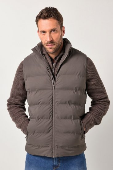 JP1880 841361 Lasergewatteerde bodywarmer Mokkabruin - Jassen - Grote Maten Herenjassen