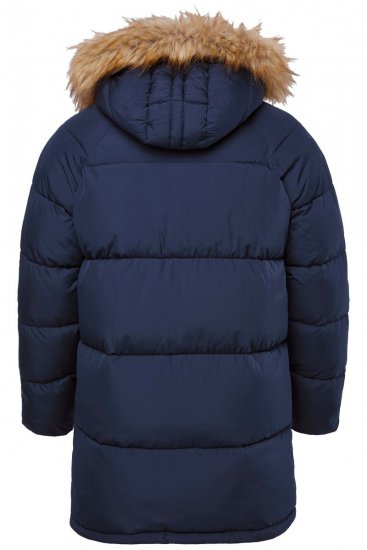 JP1880 841542 Parka licht en warm Marineblauw - Jassen - Grote Maten Herenjassen