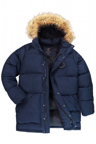 JP1880 841542 Parka licht en warm Marineblauw - Jassen - Grote Maten Herenjassen