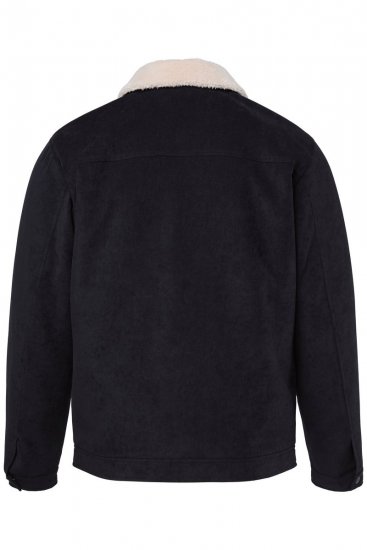 Men+ 545 Jack met teddykraag Zwart - Jassen - Grote Maten Herenjassen