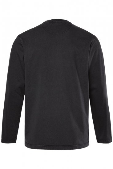 Men+ 612 T-shirt lange mouw Denim Brand Company Zwart - T-shirts - Grote Maten T-shirts Heren