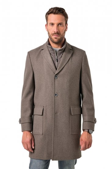 JP1880 Coat Flexnamic Quilted Insert Grey TALL - TALL jassen - TALL jassen met extra lengte