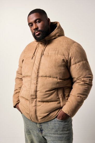 STHUGE Jacket Puffer With Warm Quilting Beige - Jassen - Grote Maten Herenjassen