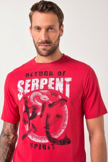 JP1880 T-Shirt Short Sleeve Serpent Red - T-shirts - Grote Maten T-shirts Heren