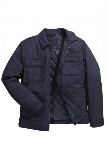 Boston Park 963 Jack van wolmix met rits Donkerblauw - Jassen - Grote Maten Herenjassen