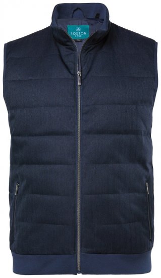 Boston Park 995 Tweekleurige gewatteerde bodywarmer Donkerblauw - Jassen - Grote Maten Herenjassen