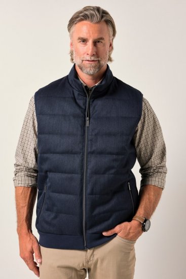 Boston Park 995 Tweekleurige gewatteerde bodywarmer Donkerblauw - Jassen - Grote Maten Herenjassen