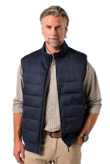 Boston Park 995 Tweekleurige gewatteerde bodywarmer Donkerblauw - Jassen - Grote Maten Herenjassen
