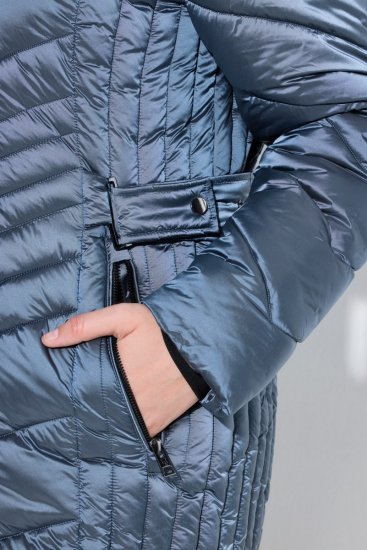 Ulla Popken 842013 Gewatteerd jack Denimblauw - Jassen - Damesjassen in grote maten