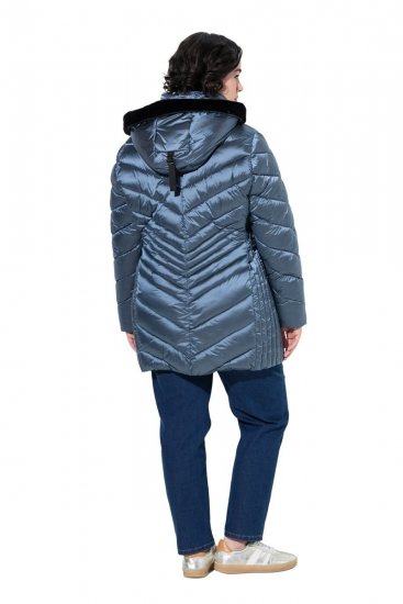 Ulla Popken 842013 Gewatteerd jack Denimblauw - Jassen - Damesjassen in grote maten