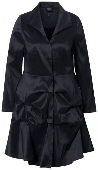 Ulla Popken 842028 Peplum blazer met plooien Zwart - Blazers - Blazers in grote maten voor dames