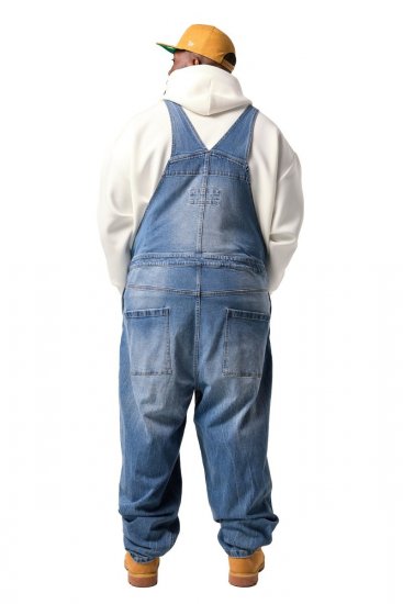JP1880 842648 Spijkertuinbroek met wijde pasvorm Denimblauw - Jeans & broeken - Jeans & Broeken Grote Maten Heren