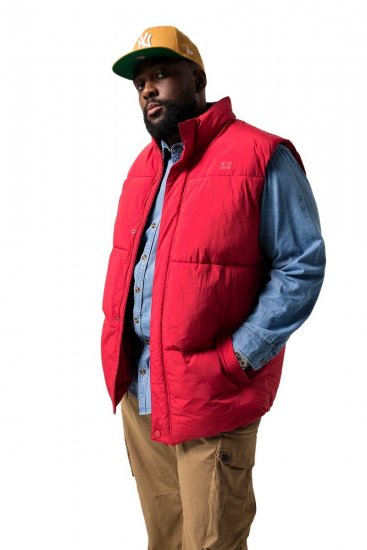 STHUGE 842684 Gewatteerde bodywarmer Rood - Jassen - Grote Maten Herenjassen