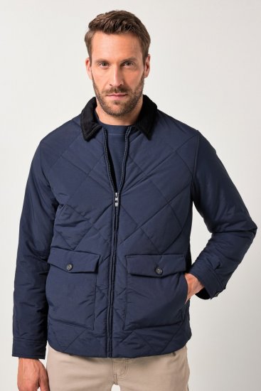 JP1880 842790 Gewatteerd bomberjack van gerecycled materiaal Donkerblauw - Jassen - Grote Maten Herenjassen