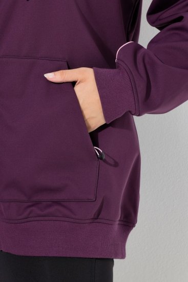 Ulla Popken 843186 Waterafstotende softshell jas met reflectoren Wijnrood - Jassen - Damesjassen in grote maten