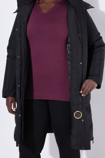 Ulla Popken SYMPATEX Triple Function Coat Black - Jassen - Jassen in grote maten