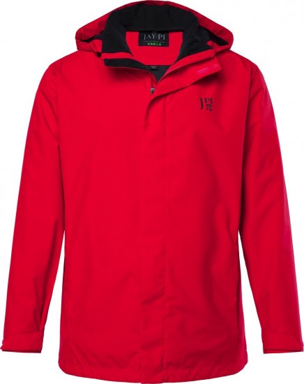 Jay-Pi 844210 Regenjas met opvouwbare capuchon Salsarood - Jassen - Grote Maten Herenjassen