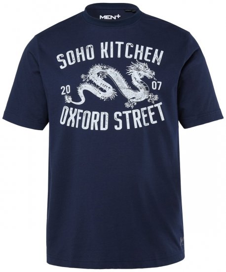 Men+ 298 T-shirt Soho Kitchen Donkerblauw - T-shirts - Grote Maten T-shirts Heren