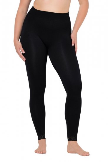 Ulla Popken 844563 Panty legging Zwart - Panty's & sokken - 